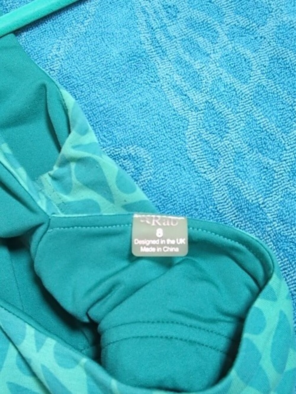 Teal Patterned Racerback Mini Dress - Picture 2 of 5